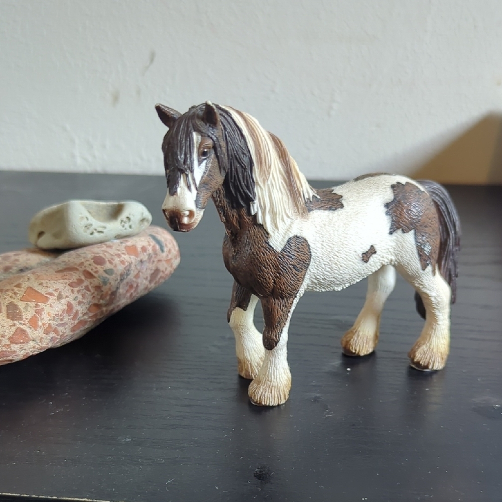 Schleich Brown and White Horse Figurine